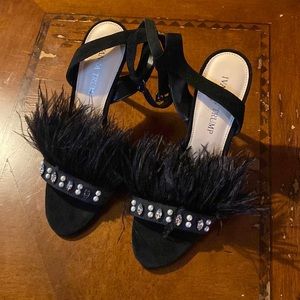 Ivanka Trump ostrich feather heel